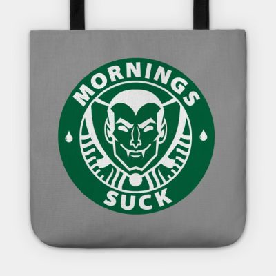 Mornings Suck Starbucks Parody Vampire Tote Official Vampire Diaries Merch