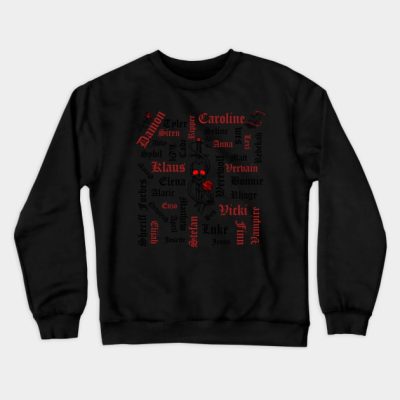 Tvd Characters Crewneck Sweatshirt Official Vampire Diaries Merch