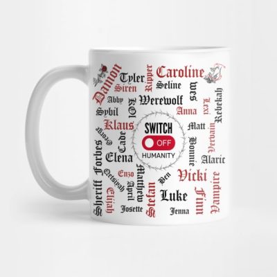 Tvd Characters Switch Off Humanity Mug Official Vampire Diaries Merch