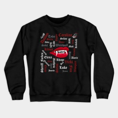 Tvd Characters V Crewneck Sweatshirt Official Vampire Diaries Merch