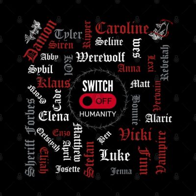 Tvd Characters Switch Off Humanity Tapestry Official Vampire Diaries Merch