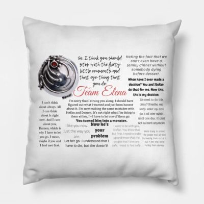 Team Elena Throw Pillow Official Vampire Diaries Merch