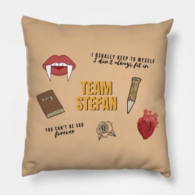 Team Stefan Vampire Pack Throw Pillow Official Vampire Diaries Merch