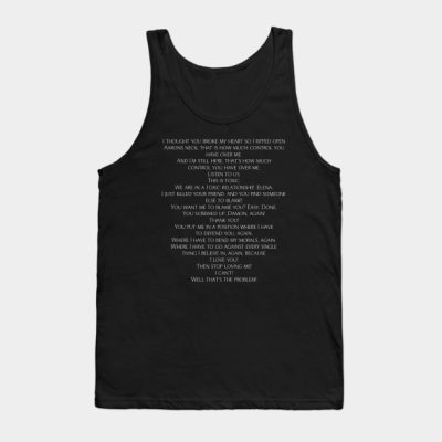 Damon And Elena Vampire Diaries Argument Tank Top Official Vampire Diaries Merch