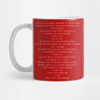 Damon And Elena Vampire Diaries Argument Mug Official Vampire Diaries Merch