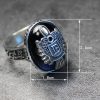 925 Sterling Silver The Vampire Diaries Cosplay Damon Salvatore Artificial Gemstone Ring Jewelry For Men Birthday 1 - Vampire Diaries Merch