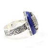 925 Sterling Silver The Vampire Diaries Rings Damon Salvatore Ring Lapis Lazuli Natural Stone Jewelry For 2 - Vampire Diaries Merch