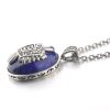 925 Sterling Silver Vampire Diaries Cosplay Jewelry Damon Salvatore Lapis Lazuli Pendant Necklace Custom Letters Men 4 - Vampire Diaries Merch