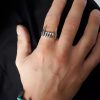 Antique Silver Color Vampire Teeth Open Ring For Women Men Retro Creative Hiphop Adjustable Rings Punk - Vampire Diaries Merch