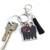 Classic Movie The Vampire Diaries Leather Tassel Acrylic Keychains Holder Elena Stefan Double Sided Key Chains 1 - Vampire Diaries Merch