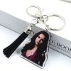 Classic Movie The Vampire Diaries Leather Tassel Acrylic Keychains Holder Elena Stefan Double Sided Key Chains 2 - Vampire Diaries Merch