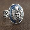 Daylight Amulet Vampire Damon Salvatore Spooky Gothic Halloween Real Sterling Silver Ring Lapis Lazuli 1 - Vampire Diaries Merch