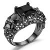 Gothic Rings Black Vampire Accessories Halloween Skull Ring Punk Crystal Ring for Women 1 - Vampire Diaries Merch