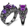 Gothic Rings Black Vampire Accessories Halloween Skull Ring Punk Crystal Ring for Women - Vampire Diaries Merch