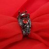 Gothic Rings Black Vampire Accessories Halloween Skull Ring Punk Crystal Ring for Women 5 - Vampire Diaries Merch