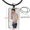 Ian Somerhalder Of Vampire Diaries Glass Pendant Necklace Handmade Half Pendant Rectangle Necklace For Women Choker 1 - Vampire Diaries Merch