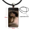 Ian Somerhalder Of Vampire Diaries Glass Pendant Necklace Handmade Half Pendant Rectangle Necklace For Women Choker 3 - Vampire Diaries Merch