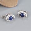 Lapis Lazuli The Vampire Diaries Coin Earring S925 Pure Silver Ear Clip Classic Women Earrings Exquisite 4 - Vampire Diaries Merch