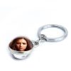 The Vampire Diaries Keychain Elena Stefan Character Double Sided Glass Ball Pendant Keyring Men Women Fashion 3 - Vampire Diaries Merch