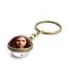 The Vampire Diaries Keychain Elena Stefan Character Double Sided Glass Ball Pendant Keyring Men Women Fashion 4 - Vampire Diaries Merch