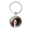 glass cabochon keychain Bag Car key chain Ring Holder Charms keychains Gifts Ian Somerhalder The Vampire 1 - Vampire Diaries Merch