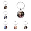 glass cabochon keychain Bag Car key chain Ring Holder Charms keychains Gifts Ian Somerhalder The Vampire - Vampire Diaries Merch