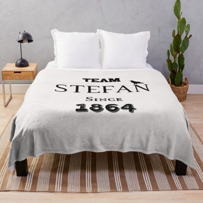 Team Stefan Since 1864 (Black) #3 Throw Blanket Official Vampire Diaries Merch